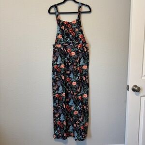 NWOT Floral Wideleg Jumpsuit with Pockets